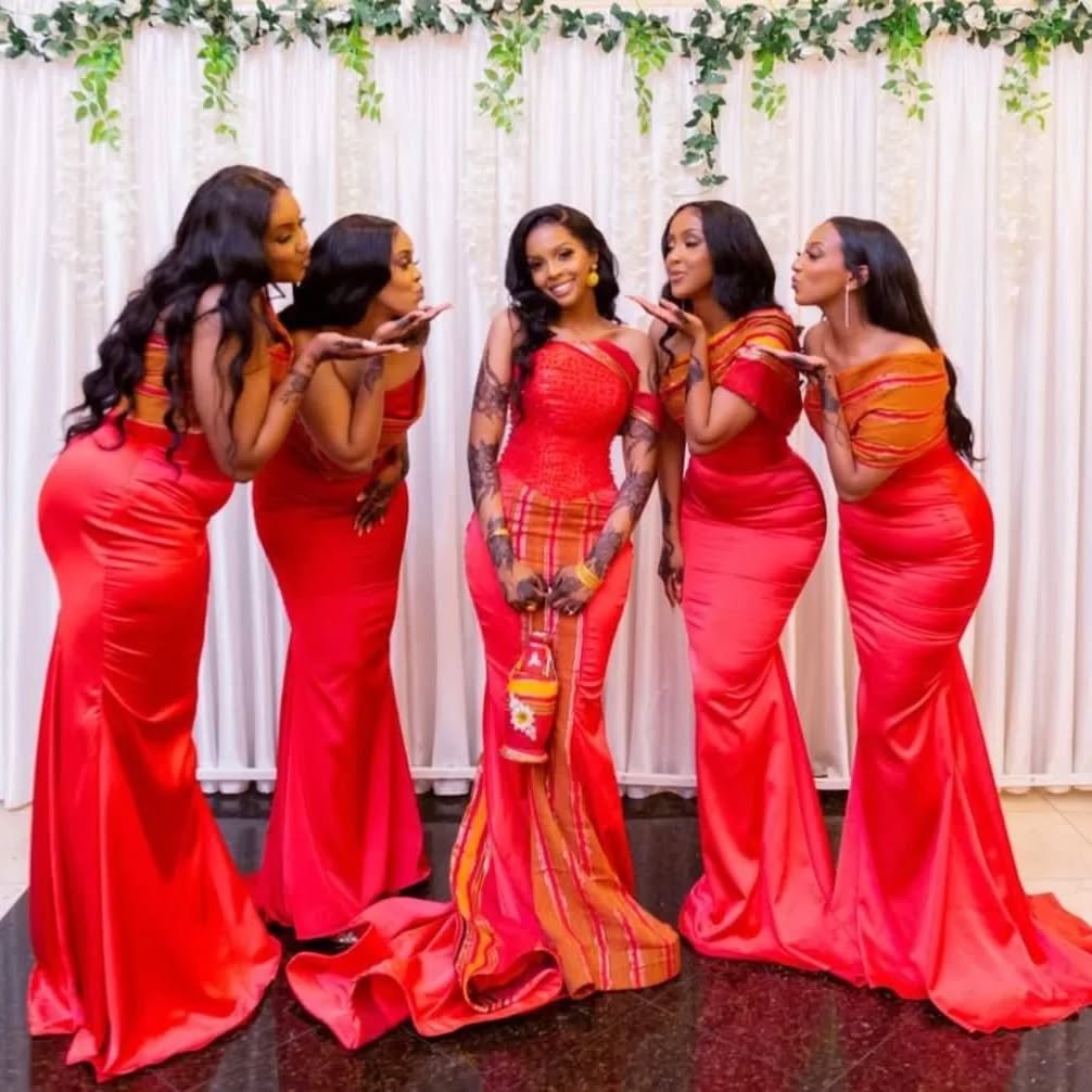 Red Kente Bridesmaids Collection