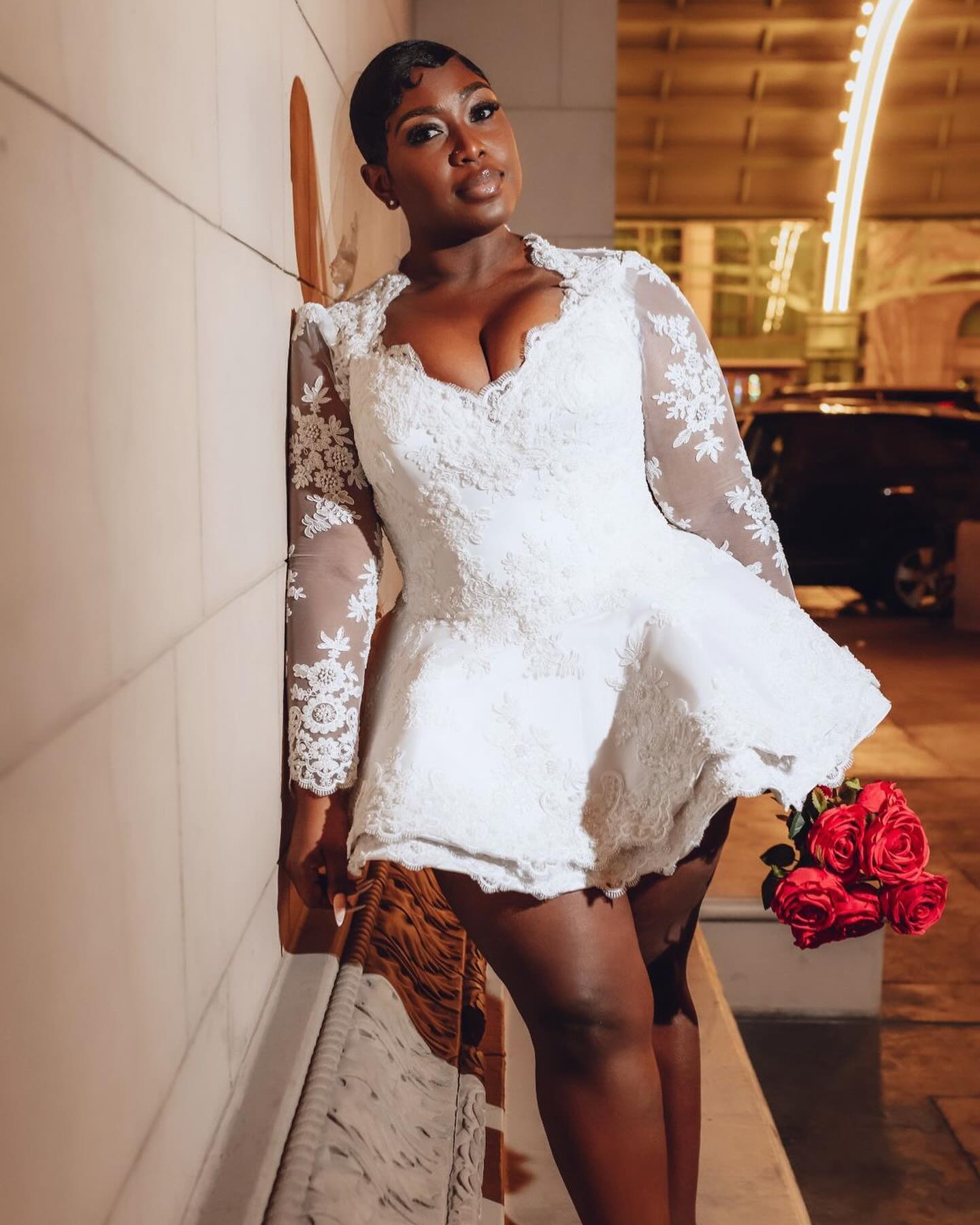 Bridal Lace Mini Dress